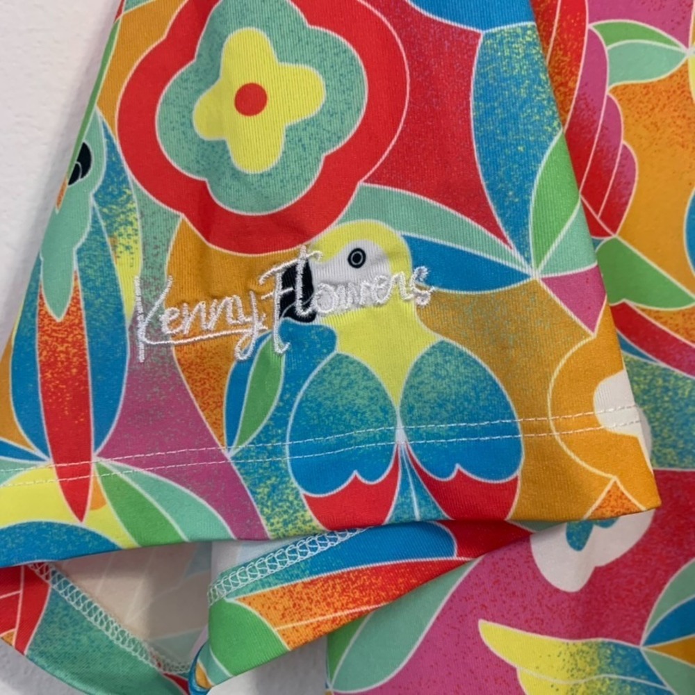 Kenny Flowers‎ Caribbean Parrots Mens Golf Polo Size Small Stretch - Picture 3 of 9